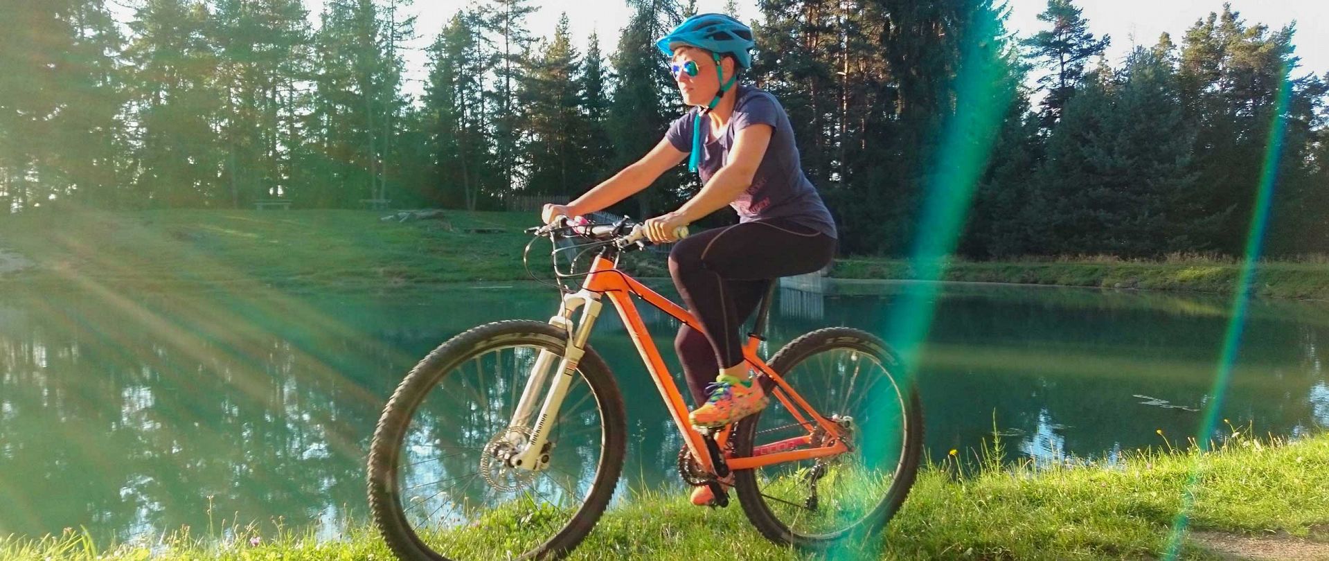Mountain bike nell'area dello Sciliar