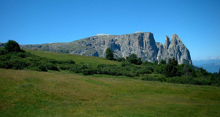 Wandern auf der Seiser Alm, Schlern