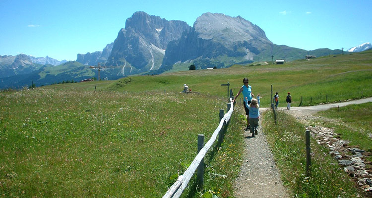 Hiking on the Seiser Alm