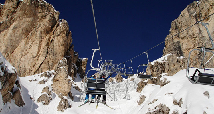 Winterurlaub in Italy, ski lift