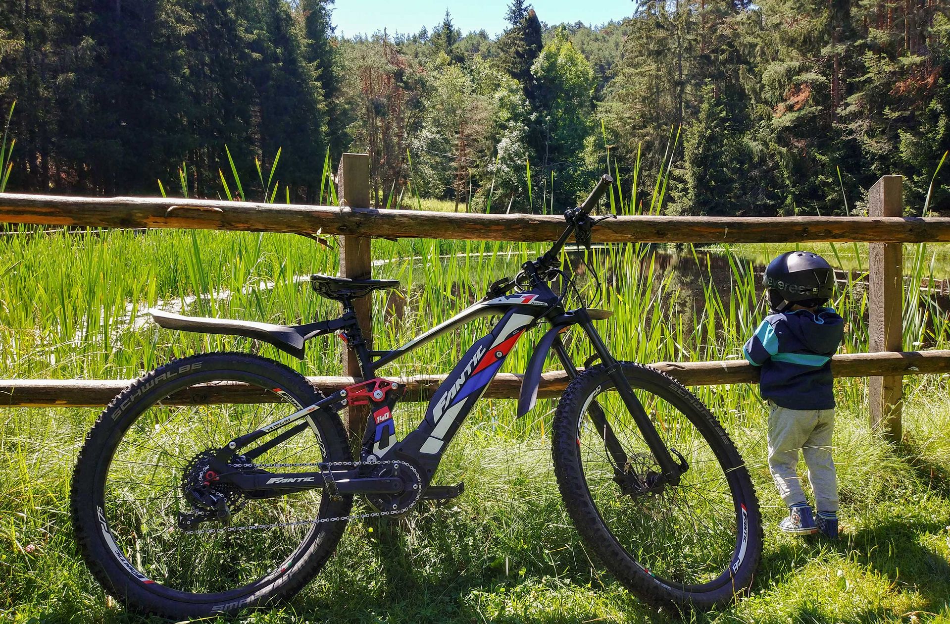 Mountain bike all'aria aperta